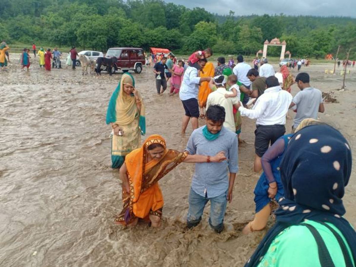 Floods Near Shakambari Devi Temple