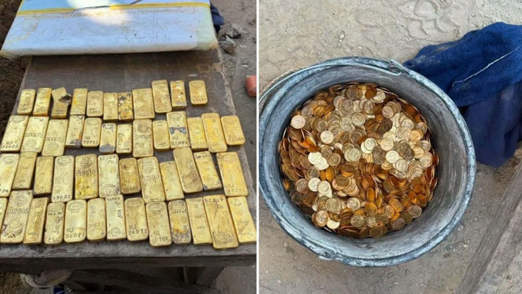 Workers Find Gold Bars Coins
