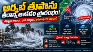 అర్నబ్ తుపాను తీరం దాటడం ప్రారంభం.. ఏపీ తీరంలో బలమైన గాలులు, భారీ వర్షాలు!